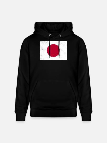 Flag of Japan - Stanley/Stella CRUISER Unisex Organic Hoodie - black