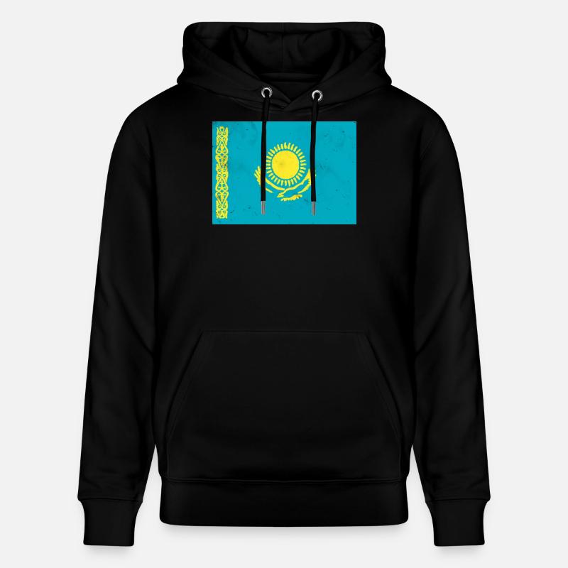 Drapeau du Kazakhstan - Sweat à capuche bio CRUISER Stanley/Stella Unisexe - noir