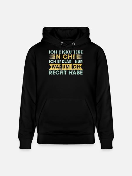 Humorous saying for discussions - Stanley/Stella CRUISER Unisex Organic Hoodie - black