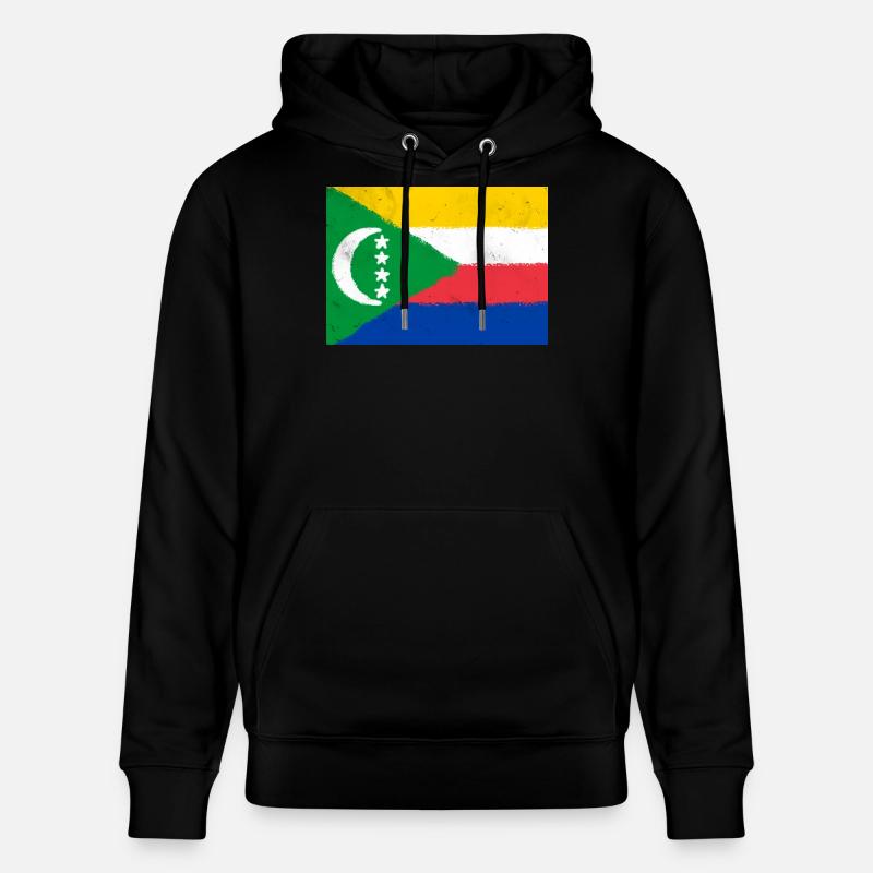 Drapeau des Comores - Sweat à capuche bio CRUISER Stanley/Stella Unisexe - noir