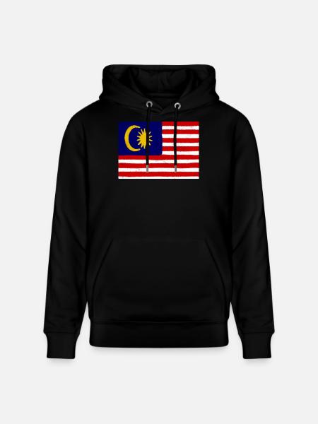 Flag of Malaysia - Stanley/Stella CRUISER Unisex Organic Hoodie - black