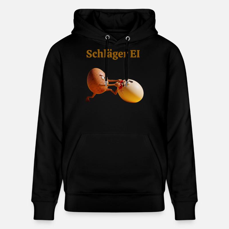 Schläger Ei – Lustiger Eierkampf - Stanley/Stella Unisex Bio-Hoodie CRUISER  - Schwarz