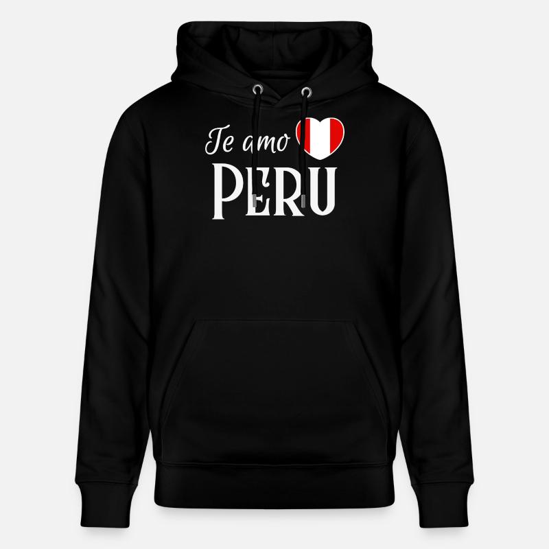 Je t’aime Pérou, fierté péruvienne - Sweat à capuche bio CRUISER Stanley/Stella Unisexe - noir