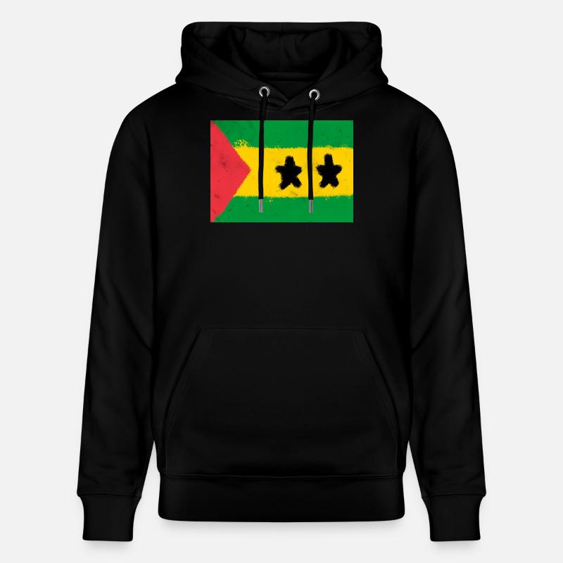 Drapeau de São Tomé-et-Príncipe - Sweat à capuche bio CRUISER Stanley/Stella Unisexe - noir