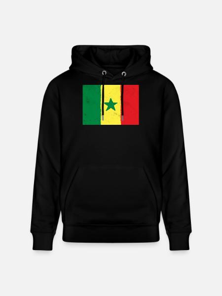 Drapeau du Sénégal - Sweat à capuche bio CRUISER Stanley/Stella Unisexe - noir