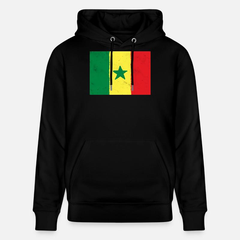 Drapeau du Sénégal - Sweat à capuche bio CRUISER Stanley/Stella Unisexe - noir