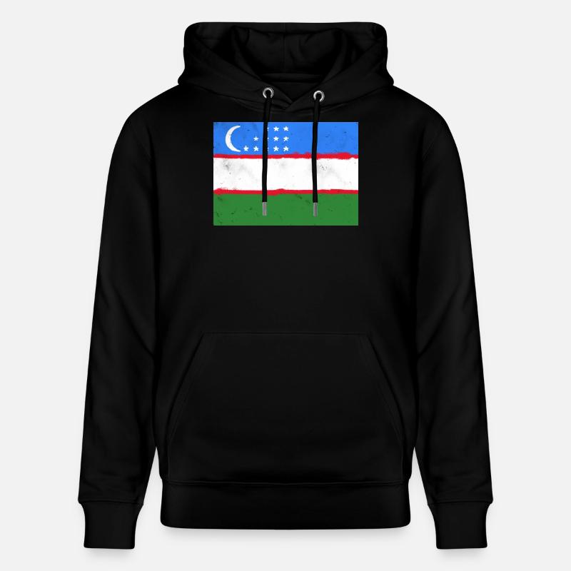 Drapeau de l’Ouzbékistan - Sweat à capuche bio CRUISER Stanley/Stella Unisexe - noir