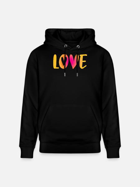 Love Heart Love Wedding Handwriting Wedding Wedding Wedding - Stanley/Stella CRUISER Unisex Organic Hoodie - black