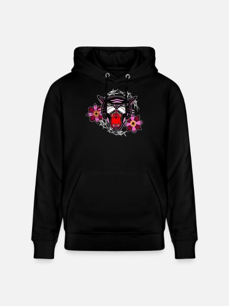 Panthère rose - Sweat à capuche bio CRUISER Stanley/Stella Unisexe - noir