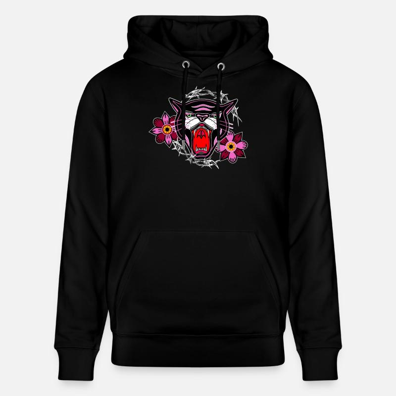 Panthère rose - Sweat à capuche bio CRUISER Stanley/Stella Unisexe - noir