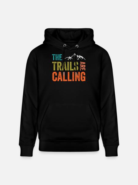 The Trails Are Calling - Stanley/Stella CRUISER Unisex Organic Hoodie - black
