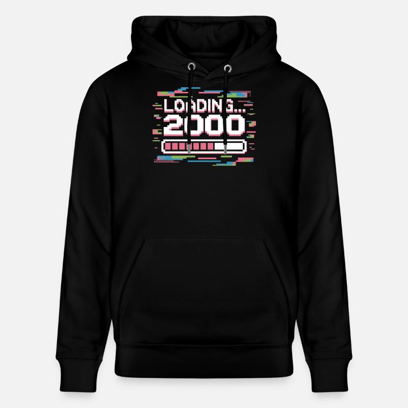 Pixel Retro Design Loading 2000 - Stanley/Stella Unisex Bio-Hoodie CRUISER - Schwarz