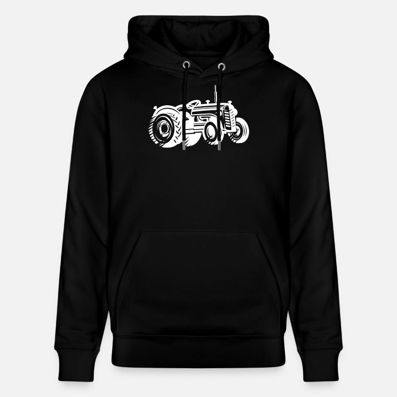 Traktor Silhouette Bauer Landwirtschaft - Stanley/Stella Unisex Bio-Hoodie CRUISER - Schwarz