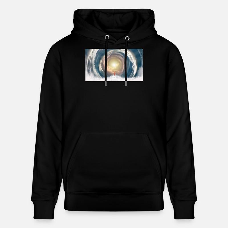 Faisceau de lumière céleste - Sweat à capuche bio CRUISER Stanley/Stella Unisexe - noir