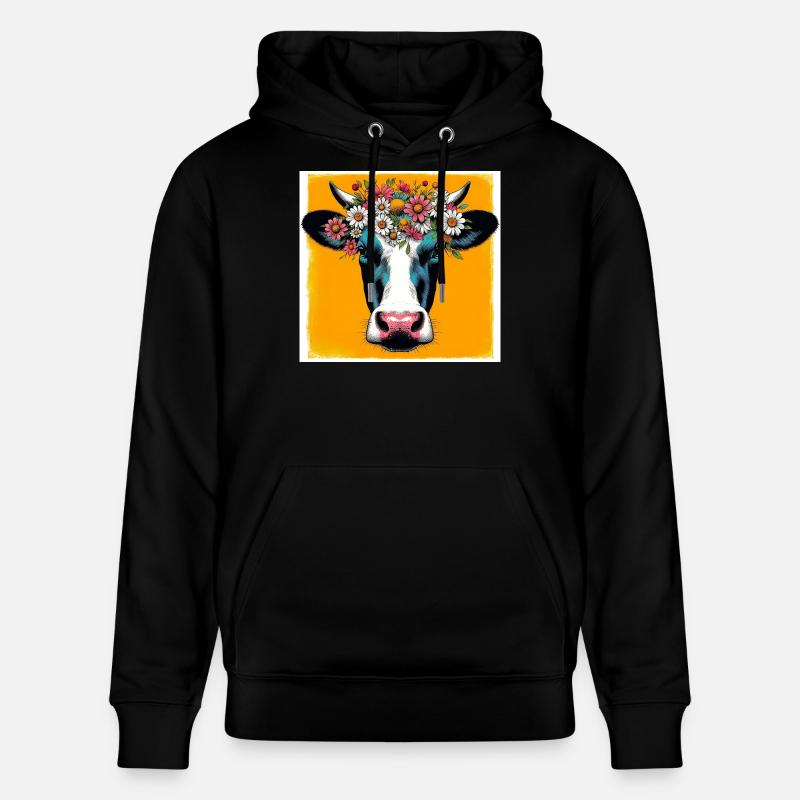 vache - Sweat à capuche bio CRUISER Stanley/Stella Unisexe - noir