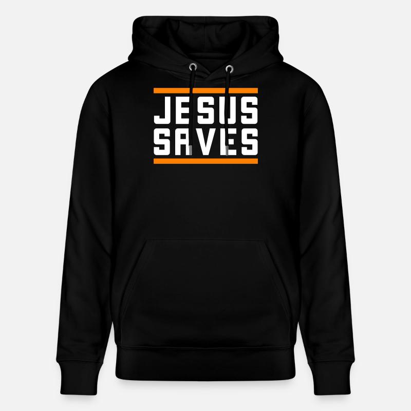 Jésus sauve d’une manière chrétienne - Sweat à capuche bio CRUISER Stanley/Stella Unisexe - noir