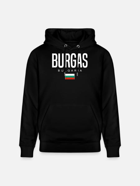 Burgas Bulgaria - Stanley/Stella CRUISER Unisex Organic Hoodie - black