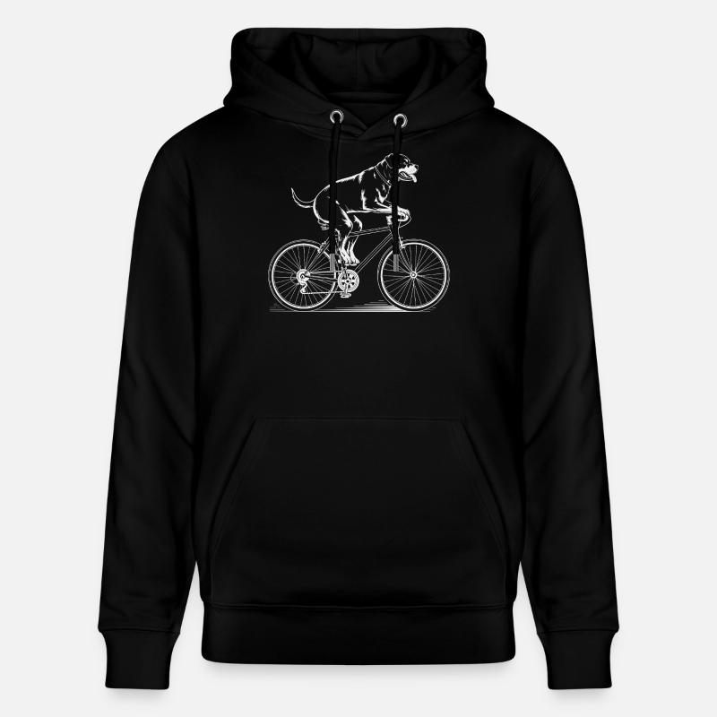 Rottweiler chien conduite vélo - Sweat à capuche bio CRUISER Stanley/Stella Unisexe - noir