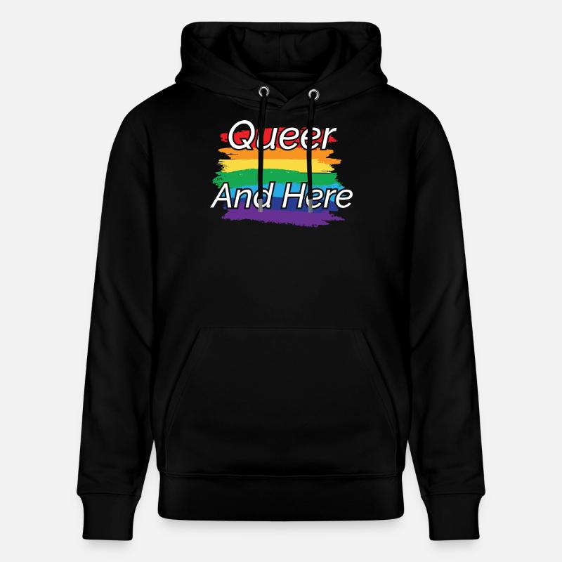 Queer Pride Regenbogen Design - Stanley/Stella Unisex Bio-Hoodie CRUISER - Schwarz