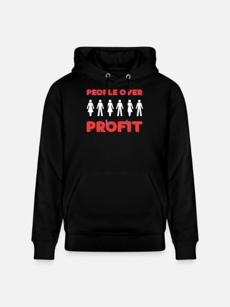 Menschen vor Profit - Stanley/Stella Unisex Bio-Hoodie CRUISER  - Schwarz