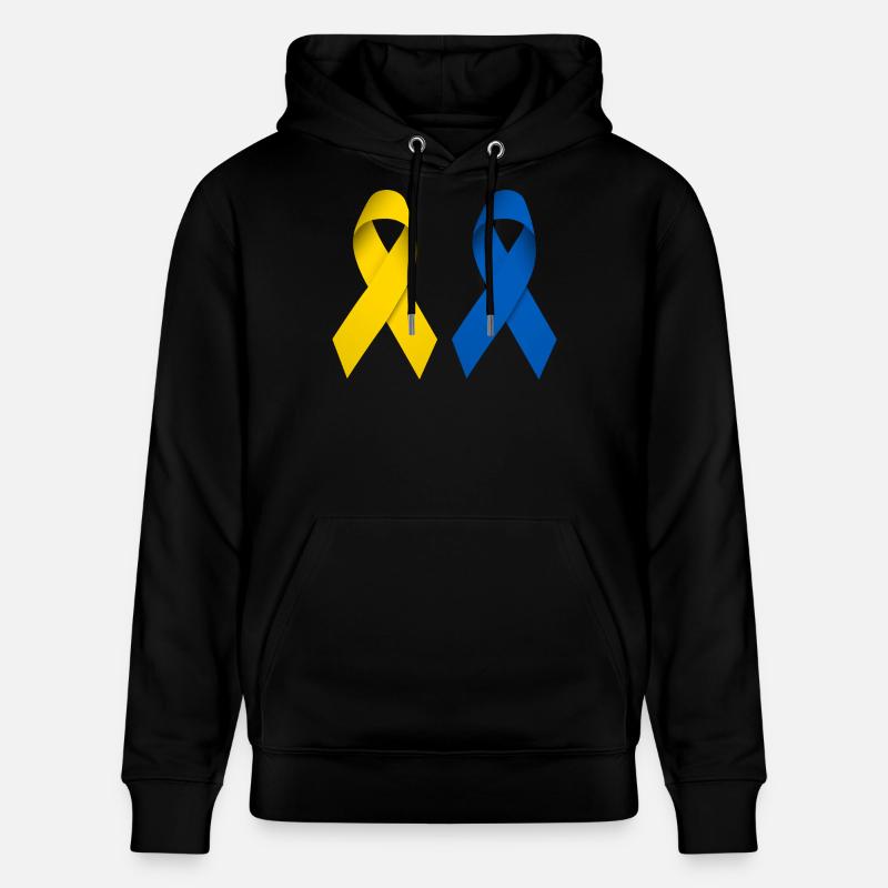 Boucles de paix pour l’Ukraine - Sweat à capuche bio CRUISER Stanley/Stella Unisexe - noir