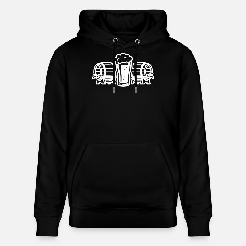 Bier Bierfass Bierglas - Stanley/Stella Unisex Bio-Hoodie CRUISER - Schwarz
