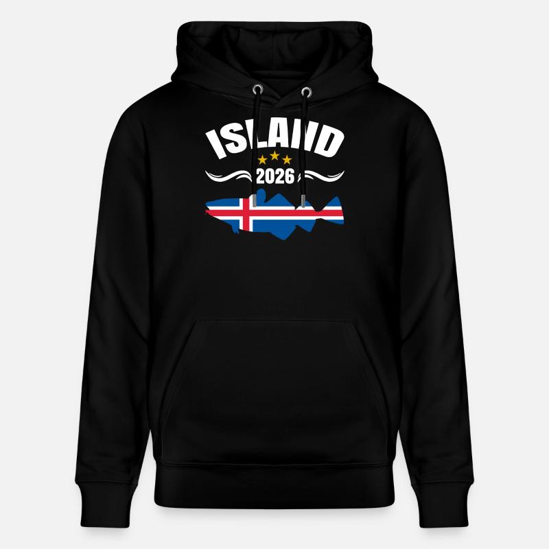 Vacances de pêche Islande 2026 - Sweat à capuche bio CRUISER Stanley/Stella Unisexe - noir