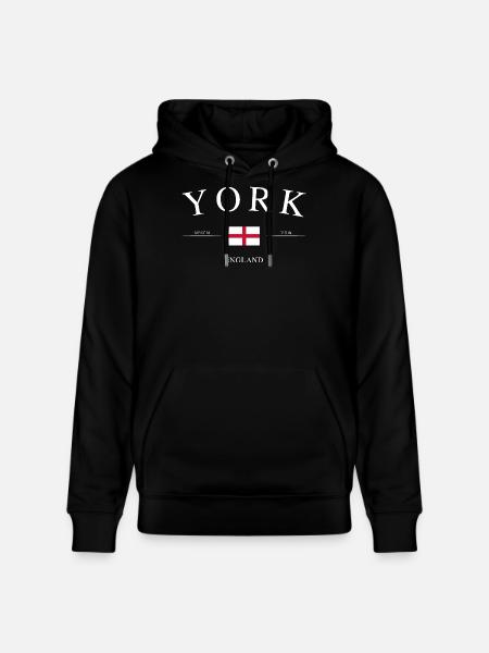 York England – Holiday Souvenir & Gift - Stanley/Stella CRUISER Unisex Organic Hoodie - black