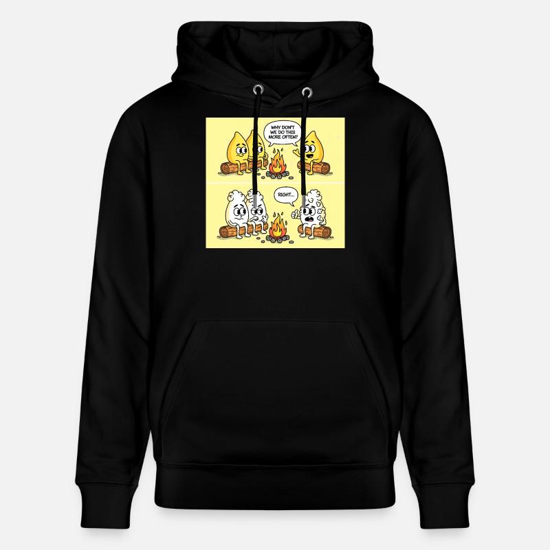 Popcorn Gag – Campfire Fun Gone Wrong - Stanley/Stella Unisex Bio-Hoodie CRUISER  - Schwarz
