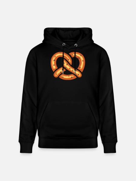 Funny Pretzel Cartoon Illustration - Stanley/Stella CRUISER Unisex Organic Hoodie - black