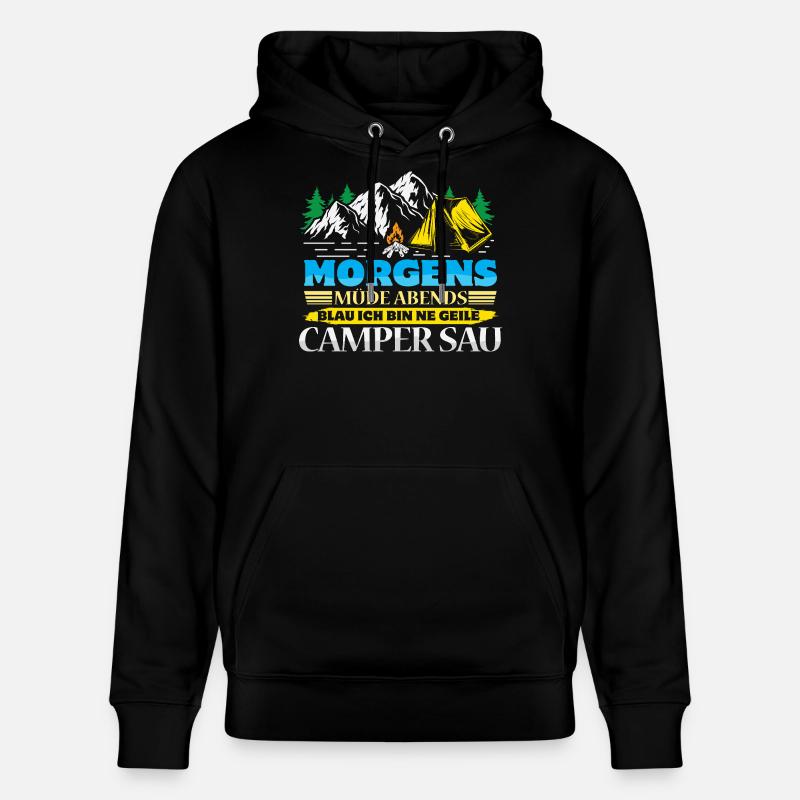 Camper Camping Wohnwagen Spruch - Stanley/Stella Unisex Bio-Hoodie CRUISER  - Schwarz
