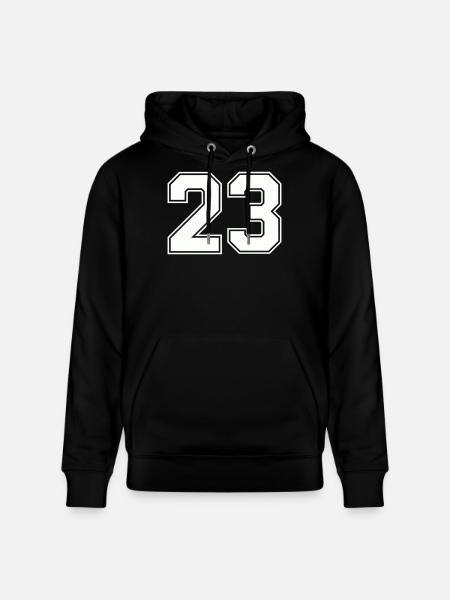 Geometric Number Design 23 - Stanley/Stella CRUISER Unisex Organic Hoodie - black
