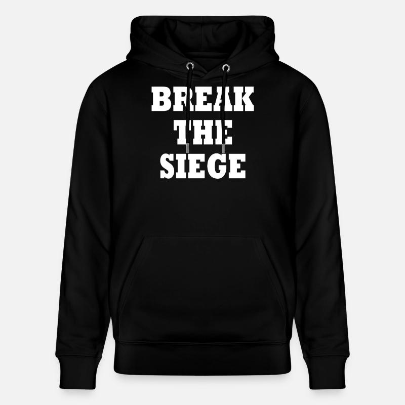 break the siege  - Stanley/Stella Unisex Bio-Hoodie CRUISER  - Schwarz