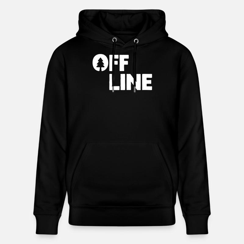 Hors ligne – Camping, Liberté, Forêt extérieure - Sweat à capuche bio CRUISER Stanley/Stella Unisexe - noir