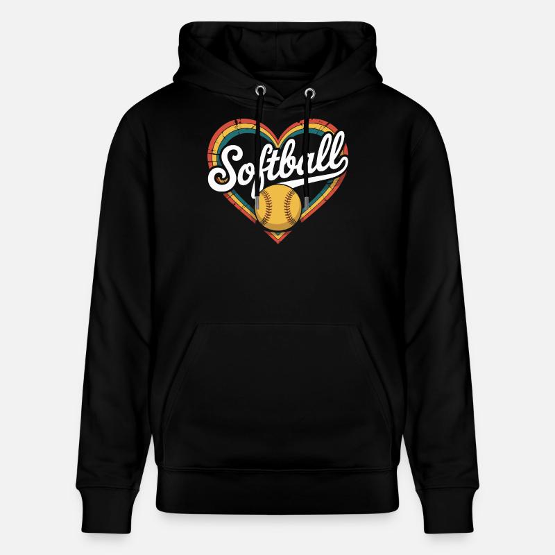 Softball du cœur - Sweat à capuche bio CRUISER Stanley/Stella Unisexe - noir