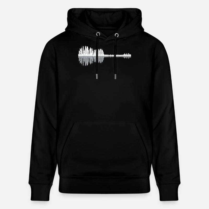 Guitare urbaine Skyline - Sweat à capuche bio CRUISER Stanley/Stella Unisexe - noir