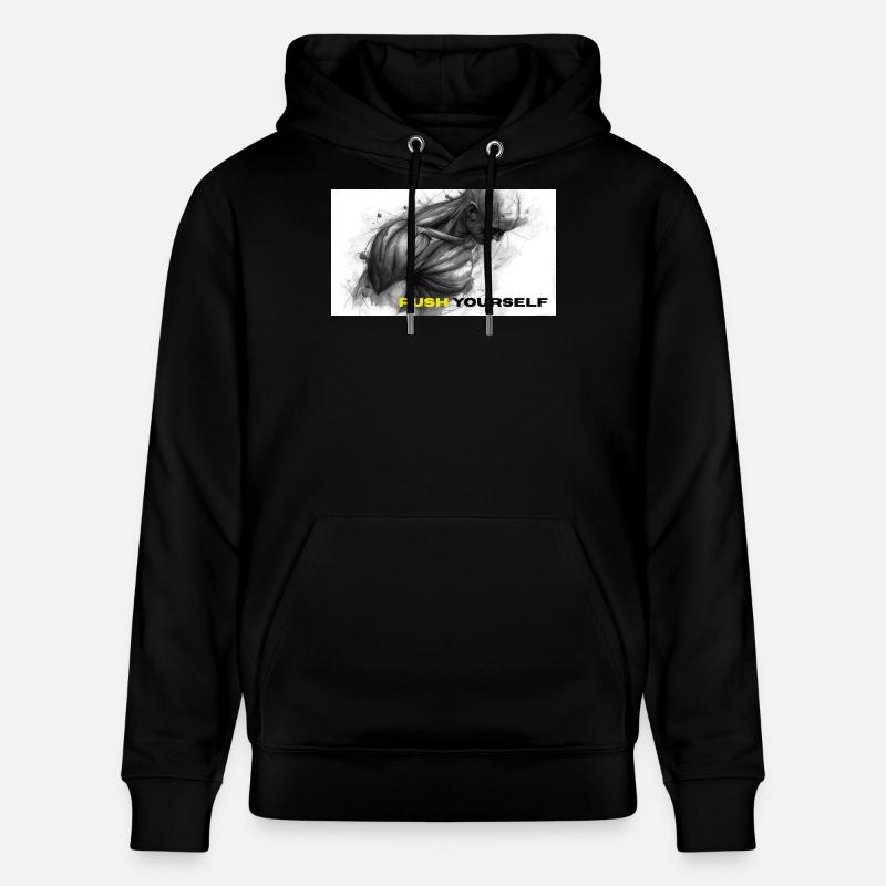 Illustration de forte auto-motivation - Sweat à capuche bio CRUISER Stanley/Stella Unisexe - noir