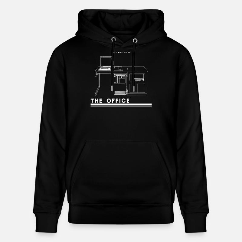 Silhouette de bureau rétro - Sweat à capuche bio CRUISER Stanley/Stella Unisexe - noir