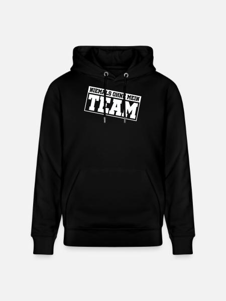 niemals_ohne_mein_team_- - Stanley/Stella CRUISER Unisex Organic Hoodie - black