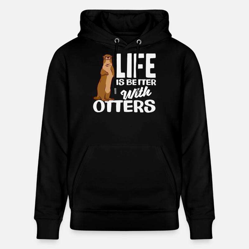 Seeotter Leben Besser - Stanley/Stella Unisex Bio-Hoodie CRUISER - Schwarz
