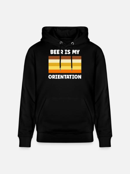 Beer is my orientation - Stanley/Stella CRUISER Unisex Organic Hoodie - black