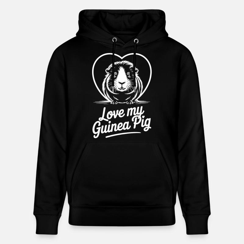 Amour Cochon d’Inde Motif Coeur - Sweat à capuche bio CRUISER Stanley/Stella Unisexe - noir