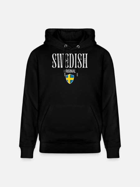 Original Swedish, Swedish Pride - Stanley/Stella CRUISER Unisex Organic Hoodie - black