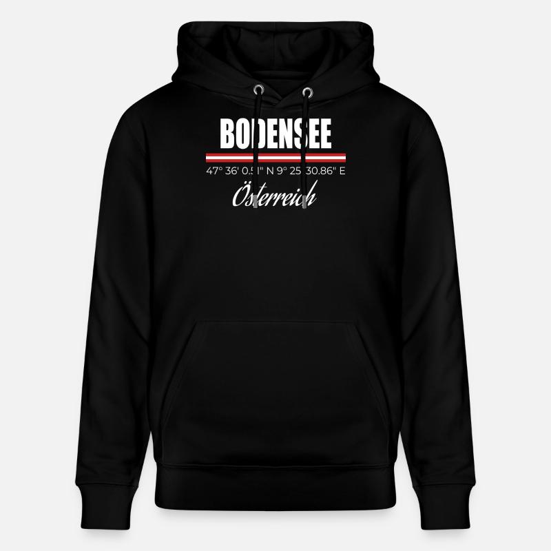 Bodensee - Stanley/Stella Unisex Bio-Hoodie CRUISER  - Schwarz