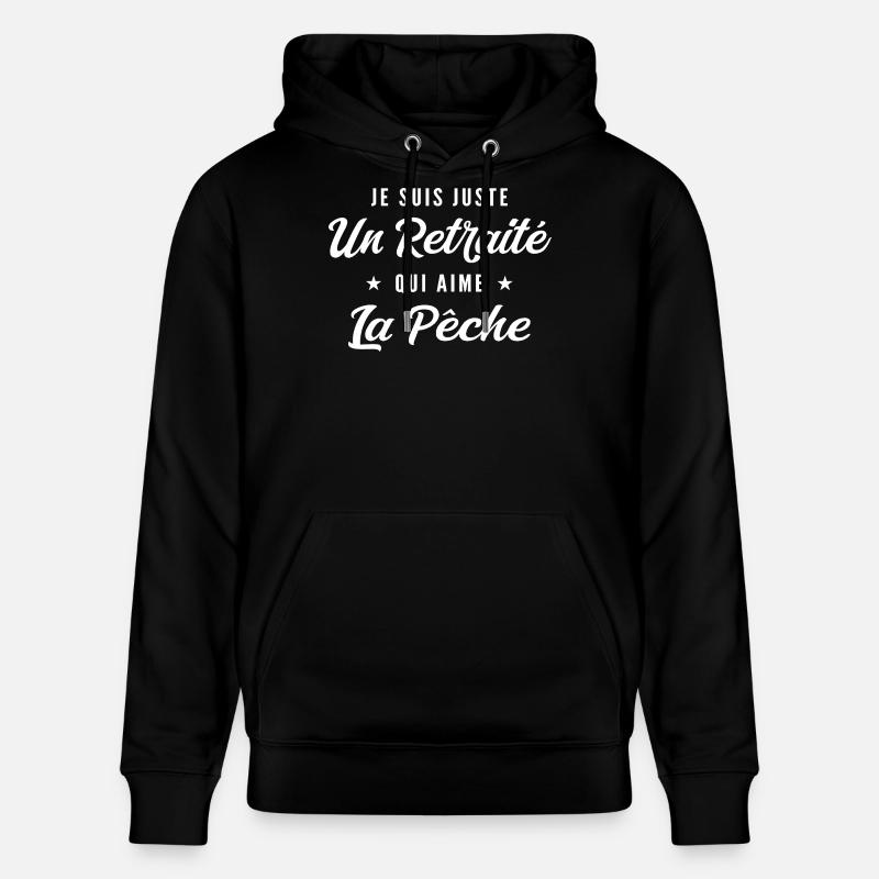 Retraité passion pêcheur - Sweat à capuche bio CRUISER Stanley/Stella Unisexe - noir
