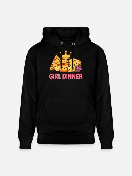 Girl Dinner - Stanley/Stella CRUISER Unisex Organic Hoodie - black