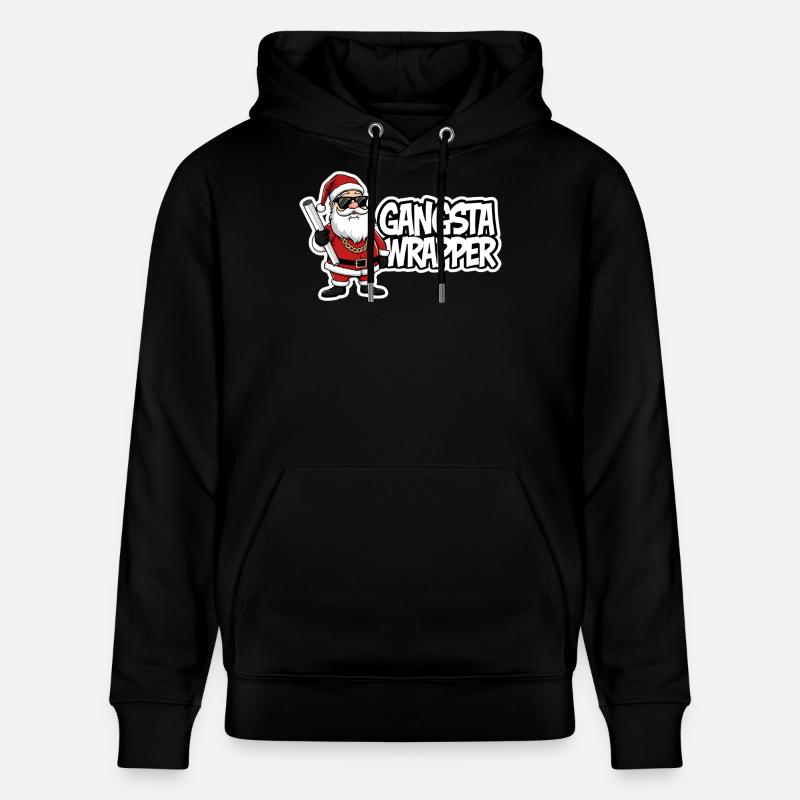 Gangsta Wrapper Père Noël Design - Sweat à capuche bio CRUISER Stanley/Stella Unisexe - noir