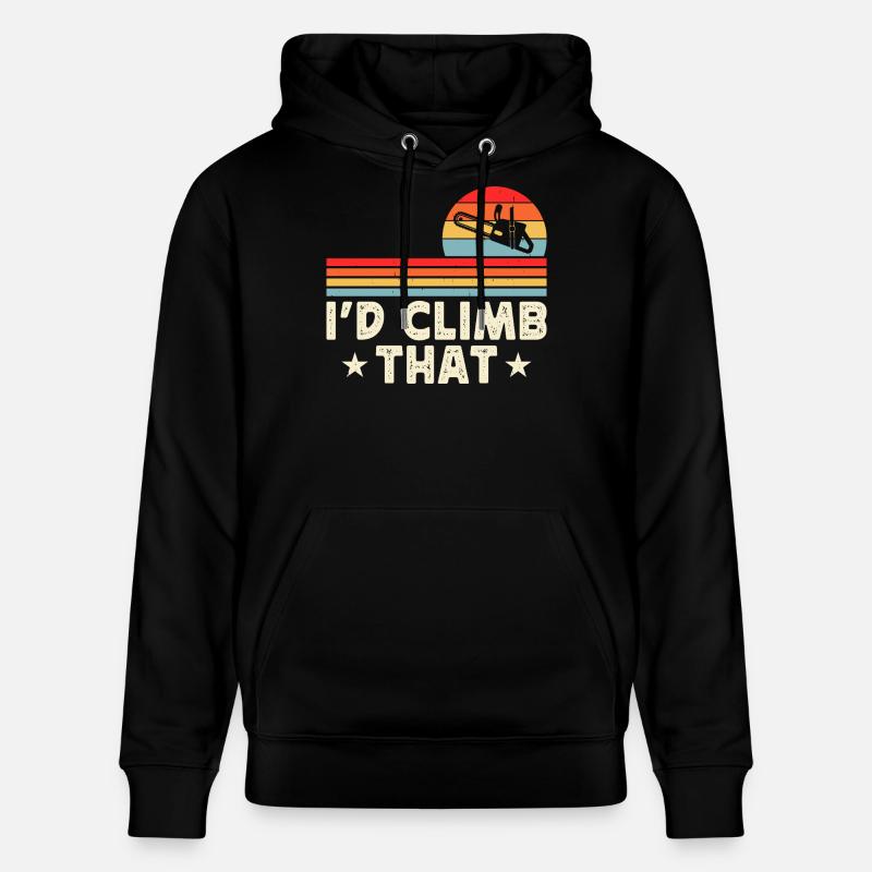 Baumpfleger Holzarbeiter Waldarbeiter Geschenk - Stanley/Stella Unisex Bio-Hoodie CRUISER  - Schwarz