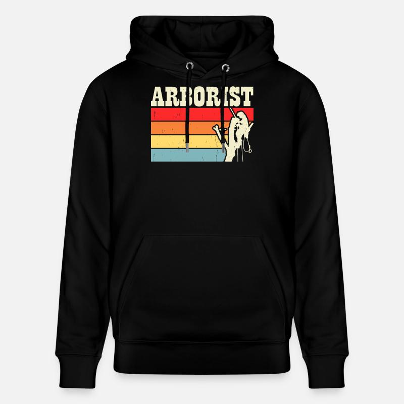 Baumpfleger Holzarbeiter Waldarbeiter Geschenk - Stanley/Stella Unisex Bio-Hoodie CRUISER  - Schwarz