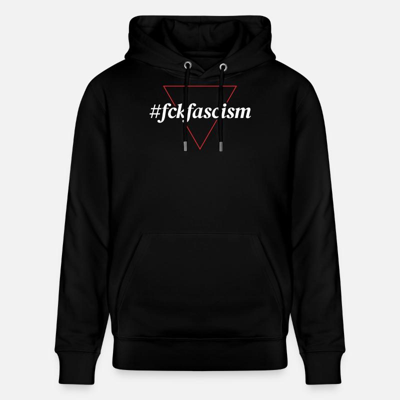 #fckfascism | Politisches Statement Design - Stanley/Stella Unisex Bio-Hoodie CRUISER  - Schwarz